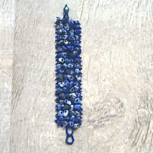Blue Rock And Crystal Bracelet